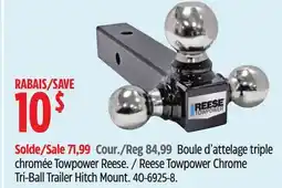 Canadian Tire Reese Towpower Chrome Tri-Ball Trailer Hitch Mount offer