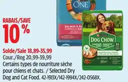 Canadian Tire Selected Dry Dog and Cat Food offer