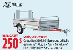 Canadian Tire Stirling Galvalume Plus Utility Trailer offer