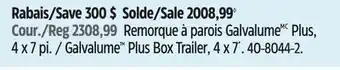 Canadian Tire Galvalume Plus Box Trailer offer