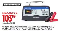 Canadian Tire Certified 10/2A Traditional Battery Charger with 50A Engine Start offer