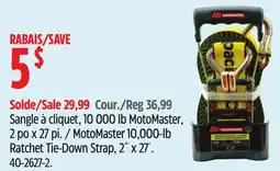 Canadian Tire MotoMaster 10,000-lb Ratchet Tie-Down Strap, 2˝ x 27´ offer