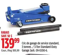 Canadian Tire Certified 3-Ton Standard-Duty Garage Jack offer