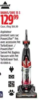 Canadian Tire Bissell PowerLifter Swivel Pet Bagless Vacuum with Pet TurboEraser Tool offer