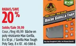 Canadian Tire Gorilla Max Tough Poly Tarp offer