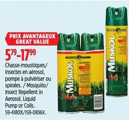 Canadian Tire Muskol Insect Repellent in Aerosol, Liquid Pump or Coils offer