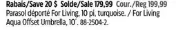 Canadian Tire For Living Aqua Offset Umbrella offer