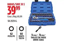 Canadian Tire Mastercraft Mechanic's Tool Set with Case, Nickel-Plated, SAE/Metric, 62-pc offer