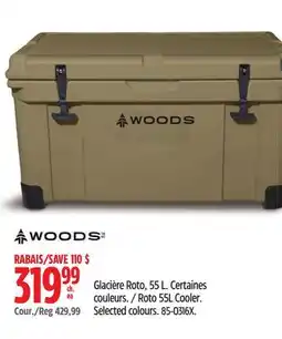 Canadian Tire Woods Roto 55L Cooler. Selected colours offer
