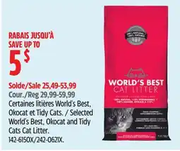 Canadian Tire Selected World's Best, Okocat and Tidy Cats Cat Litter offer