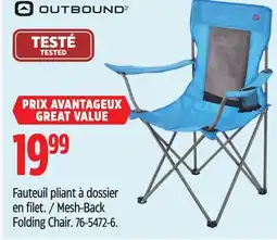 Canadian Tire Outbound Mesh-Back Folding Chair offer