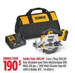 Canadian Tire Dewalt 20V MAX Circular Saw Kit with E-Brake offer