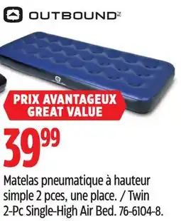 Canadian Tire Outbound Twin 2-Pc Single-High Air Bed offer