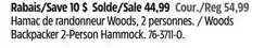 Canadian Tire Woods Backpacker 2-Person Hammock offer