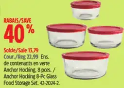 Canadian Tire Anchor Hocking 8-Pc Glass Food Storage Set offer