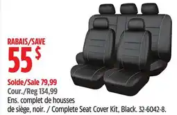 Canadian Tire Complete Seat Cover Kit, Black offer
