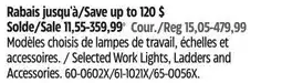 Canadian Tire Selected Work Lights, Ladders and Accessories offer