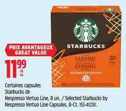 Canadian Tire Selected Starbucks by Nespresso Vertuo Line Capsules offer
