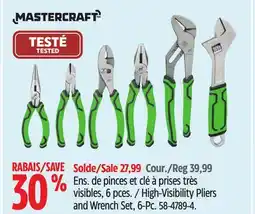 Canadian Tire Mastercraft High-Visibility Pliers and Wrench Set, 6-Pc offer