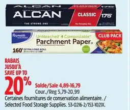 Canadian Tire Selected Food Storage Supplies offer