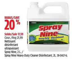 Canadian Tire Spray Nine Heavy-Duty Cleaner Disinfectant, 2L offer