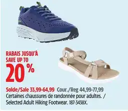 Canadian Tire Outbound Selected Adult Hiking Footwear offer