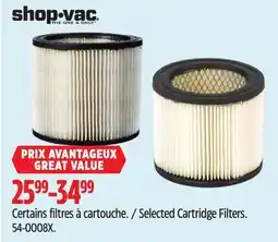 Canadian Tire Selected Cartridge Filters offer