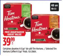 Canadian Tire Selected Tim Hortons Coffee K-Cup Pods offer