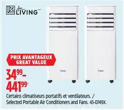 Canadian Tire For Living Selected Portable Air Conditioners and Fans offer