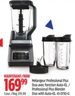 Canadian Tire Ninja Professional Plus Blender Duo with Auto-iQ offer
