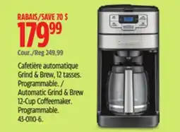 Canadian Tire Cuisinart Automatic Grind & Brew 12-Cup Coffeemaker offer