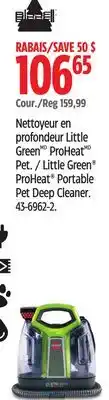Canadian Tire Bissell Little Green ProHeat Portable Pet Deep Cleaner offer