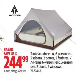 Canadian Tire Woods A-Frame 6-Person Tent offer