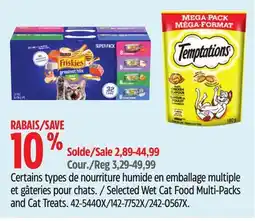Canadian Tire Selected Wet Cat Food Multi-Packs and Cat Treats offer