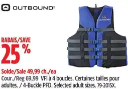 Canadian Tire Outbound 4-Buckle PFD offer