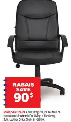 Canadian Tire For Living Split-Leather Office Chair offer