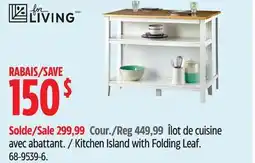 Canadian Tire For Living Kitchen Island with Folding Leaf offer