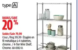 Canadian Tire 4-Tier Wire Shelf, Chrome offer