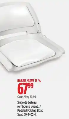 Canadian Tire Leopard Padded Folding Boat Seat offer