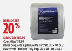 Canadian Tire Mastercraft Premium-Duty Tarp, 20 x 40 offer