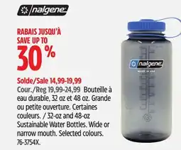 Canadian Tire Nalgene 32-oz and 48-oz Sustainable Water Bottles offer