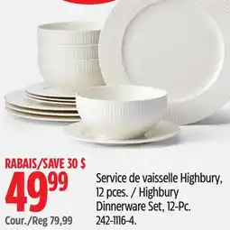 Canadian Tire Service de vaisselle Highbury, 12pces offer