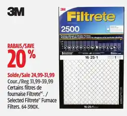 Canadian Tire 3m Selected Filtrete Furnace Filters offer