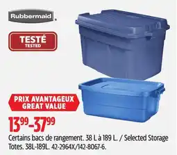 Canadian Tire Selected Storage Totes offer