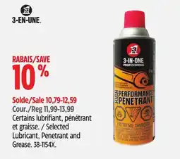 Canadian Tire 3-In-One Selected Lubricant, Penetrant and Grease offer