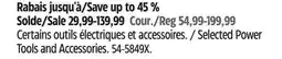 Canadian Tire Mastercraft Selected Power Tools and Accessories offer