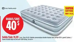 Canadian Tire Outbound Queen Double-High Air Bed with 120V Pump offer