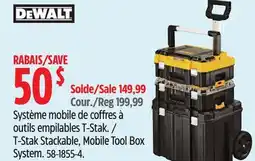 Canadian Tire Dewalt T-Stak Stackable, Mobile Tool Box System offer