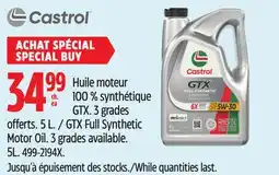 Canadian Tire GTX Full Synthetic Motor Oil offer
