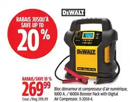 Canadian Tire Dewalt 1600A Booster Pack with Digital Air Compressor offer